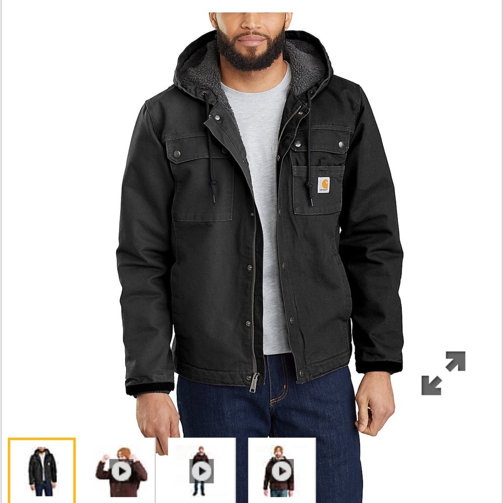 CARHARTT RELAXED FIT WASHED DUCK SHERPA-LINED UTILITY JACKET XLTall